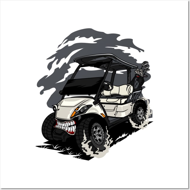 GOLF CART MONSTER CAR Wall Art by beanbeardy